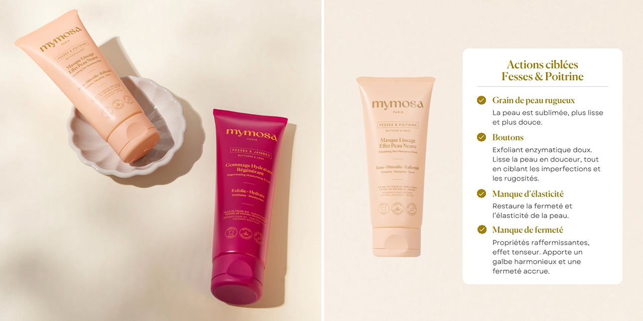 Masque Lissant Effet Peau Neuve - Fesses & Poitrine - Mymosa