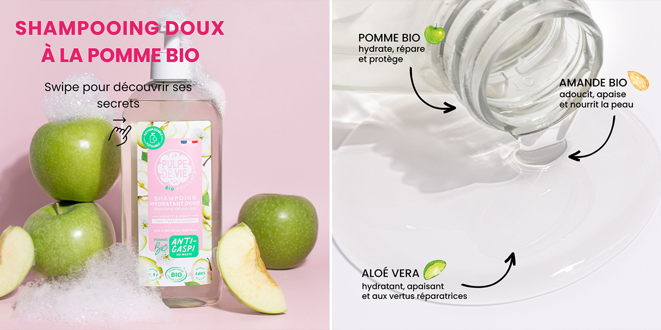 Shampoing Doux Pomme - Pompompidoux - Pulpe de Vie